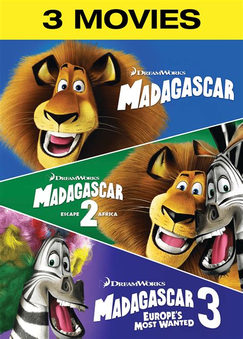 Madagascar / Madagascar: Escape 2 Africa / Madagascar 3: Europes Most Wanted (DVD) - Walmart.com