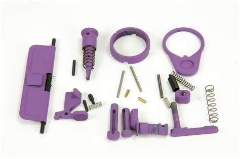 BKF AR15 Cerakoted Lower Parts Kit (LPK) Minus FCG Accent Kit - Purple