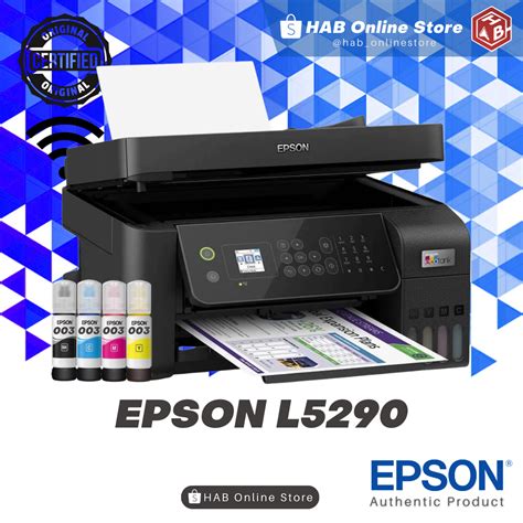 Brand New Epson L5190 or L5290 Ecotank 4 in 1 Printer Print | Scan | Copy | Fax with ADF Orig ...