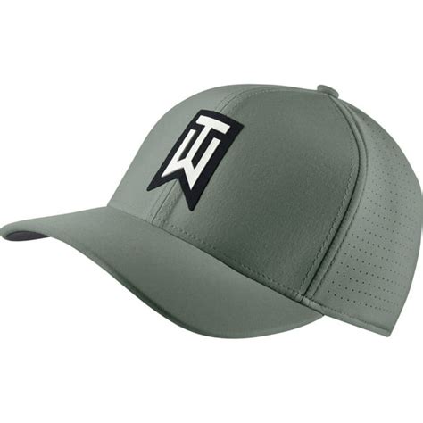 Nike - NEW 2019 Nike Tiger Woods AeroBill Classic 99 Perforated Olive Green M/L Hat/Cap ...