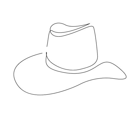 Cowboy Hat Line Drawing