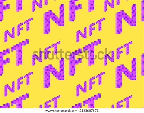 Nft Token Pixel Art Isometric Text Stock Vector (Royalty Free ...