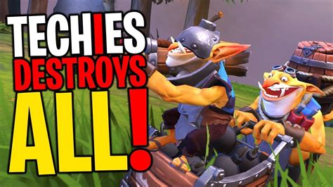 Techies Destroys ALL! - DotA 2 Funny Moments - YouTube