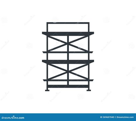 Scaffolding. Reliable Iron Scaffolding. Construction Silhouette Logo Design Stock Vector ...