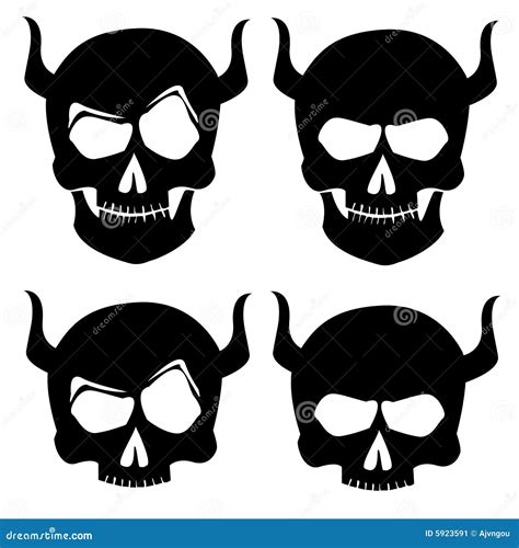 Skull Tattoo Silhoutte Stock Image - Image: 5923591