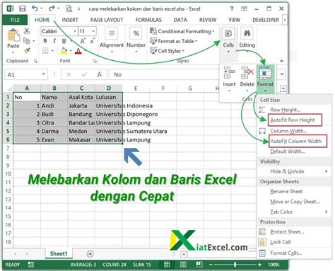 Cara Melebarkan Kolom Tabel Secara Otomatis Di Microsoft Excel Youtube ...