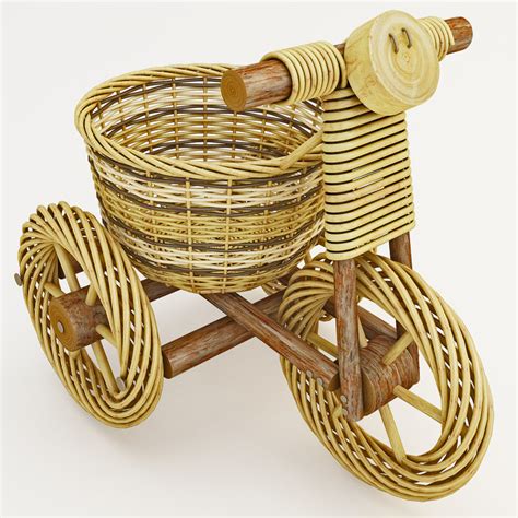 max decorative wicker tricycle basket