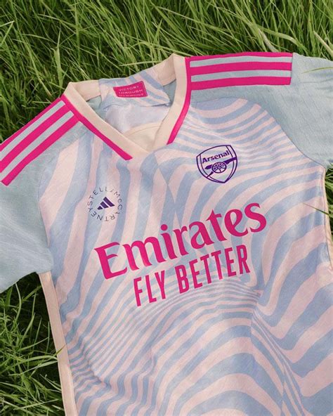 adidas and Arsenal unveil first away kit with Stella McCartney for Arsenal Women.