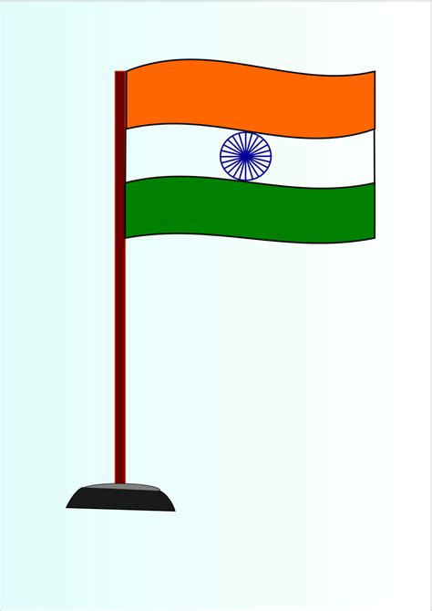 Public Domain Clip Art Image | Indian National Flag | ID: 13922086219785 | PublicDomainFiles.com