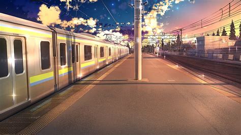 HD wallpaper: Anime, Original, Train, Train Station | Wallpaper Flare