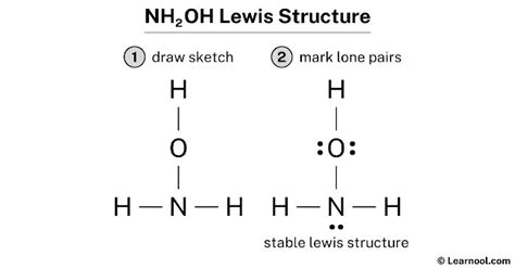 NH2OH Lewis structure - Learnool