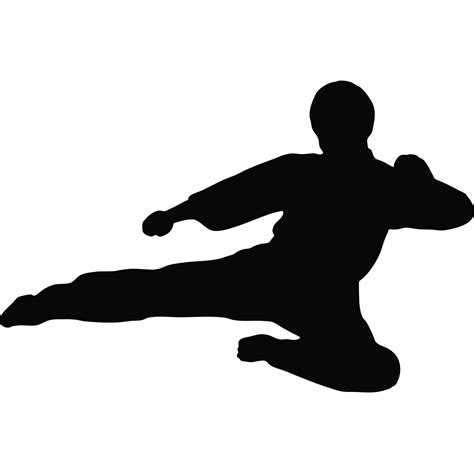 Martial Arts Flying Kick V2 Karate Kung Fu Wall Sticker Decal World Of Wall Stickers ...