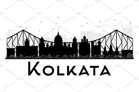 Kolkata City Skyline Silhouette | City skyline silhouette, Skyline ...