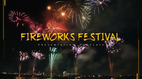 Fireworks Festival Theme PPT Templates