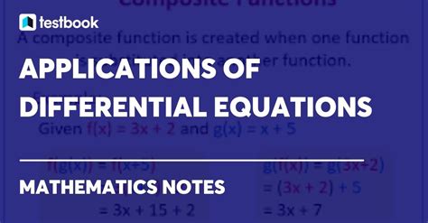 Applications of Differential Equations: Types of DE, ODE, PDE.