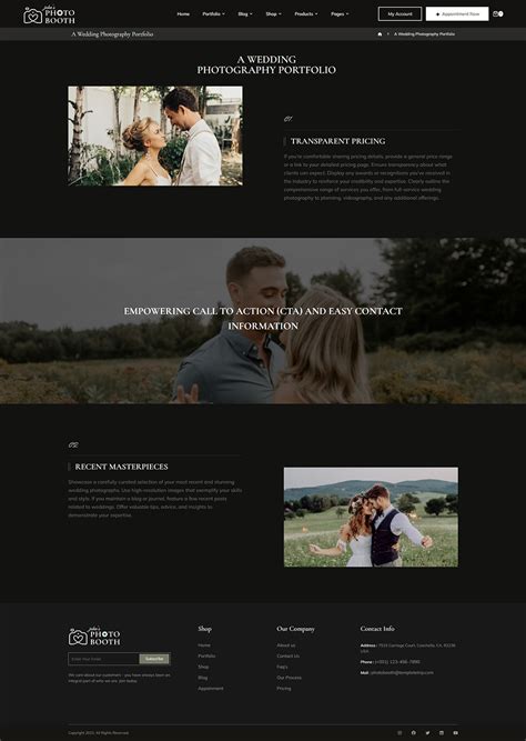 Photobooth - Photography Portfolio WordPress Theme by TemplateTrip