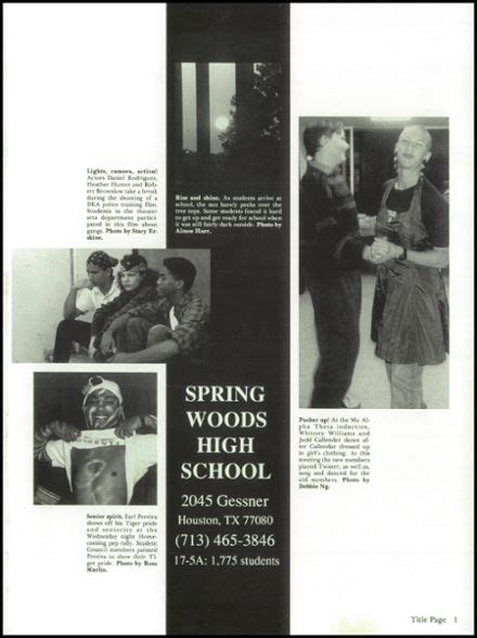 Explore 1994 Spring Woods High School Yearbook, Houston TX - Classmates