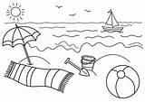Beach Printable Coloring Pages sketch template