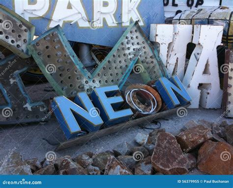 Neon Graveyard editorial image. Image of broken, neon - 56379955