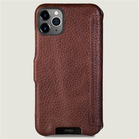 Folio iPhone 11 Pro Max leather case - Full protection with style - Vaja