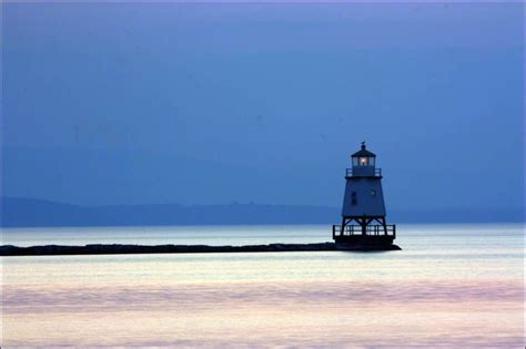 Lighthouse in Lake Champlain, off the coast of Burlington, VT | Lighthouse, Lake champlain, Lake