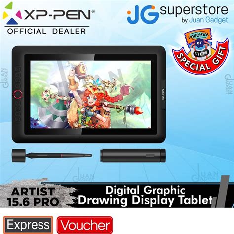 XP-Pen Artist 15.6 Pro Graphics Display Tablet, 8 Customizable Shortcut Keys with 60 degrees of ...