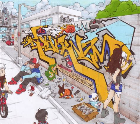 pokemon adventures- graffiti by SKDYFRNZM on DeviantArt