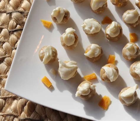 No-Bake White Chocolate & Mango Cookie Dough Bites - Averie Cooks