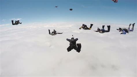 Skydiving Above Clouds Stock Footage Video (100% Royalty-free) 13484753 ...