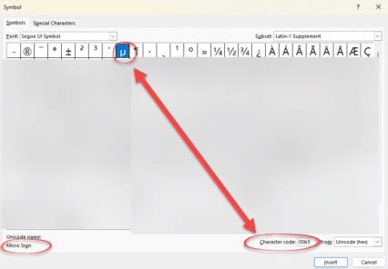 Micron µ or mu μ in Word and Office - Office Watch