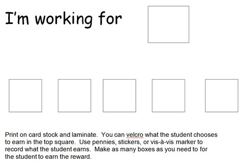 Token Board Printable