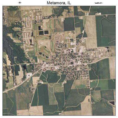 Aerial Photography Map of Metamora, IL Illinois