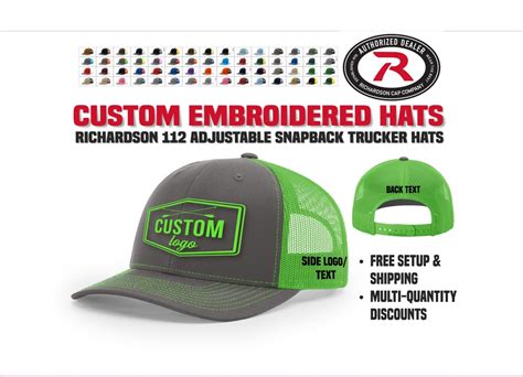 Richardson 112 Hats Custom Logo Embroidered Hats Design Your Own Hats Custom Trucker Hats ...