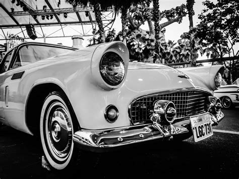 Download Classic Elegance - Black and White Vintage Car Wallpaper | Wallpapers.com