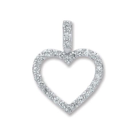 18ct White Gold Diamond Heart Pendant - Giorgio JewellersGiorgio Jewellers