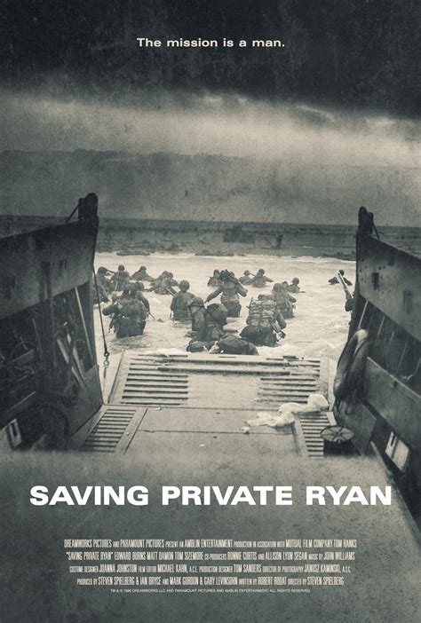 Poster for Saving Private Ryan by Scott Saslow. #savingprivateryan # ...