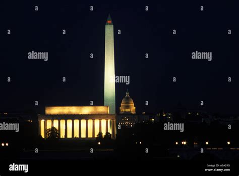 MONUMENTS THE MALL WASHINGTON DC USA Stock Photo - Alamy