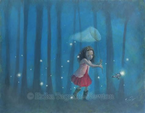 Catching Fireflies | Art by Erika Taguchi-Newton (Ravengirl)