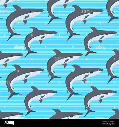 shark fish seamless pattern vector illustration Stock Vector Image & Art - Alamy