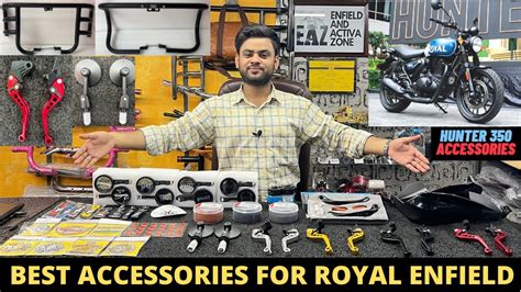 Hunter 350 Accessories | Best Accessories For Royal Enfield | - YouTube