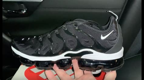 Nike Air VaporMax Plus black white shoes - YouTube