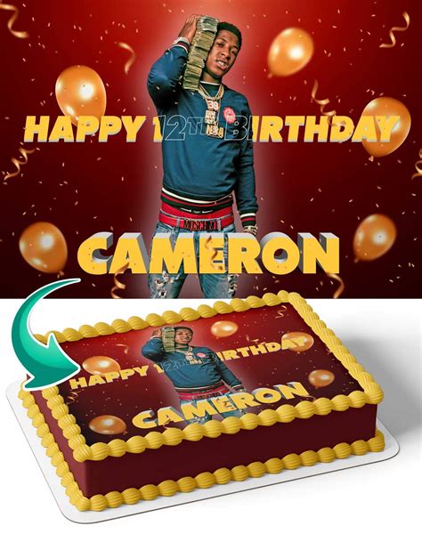 Buy Cakecery Youngboy Never Broke Again NBA Edible Cake Image Topper ...