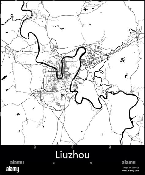 City Map Asia China Liuzhou vector illustration Stock Vector Image ...