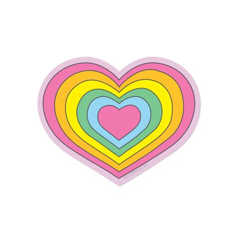 Rainbow Heart Sticker | Seltzer Goods