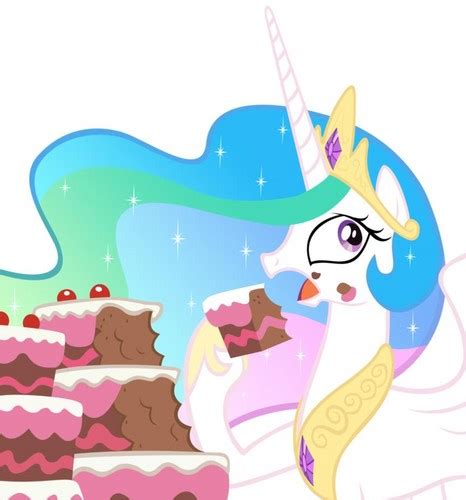 Princess Celestia eating a cake - My Little Pony Friendship is Magic ...