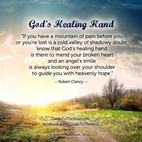 God's Healing Hand - Inspirational quote www.guidetothesoul.com ...