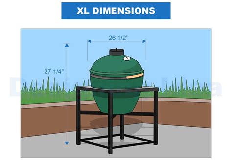 Big Green Egg Dimensions (Small, Med, Large & XL Grill Sizes) - Designing Idea