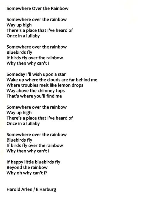 Somewhere Over The Rainbow Lyrics : Somewhere over the rainbow. Ukulele tab | Uke | Pinterest ...