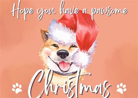 Page 2 - Free to edit and print dog Christmas card templates | Canva