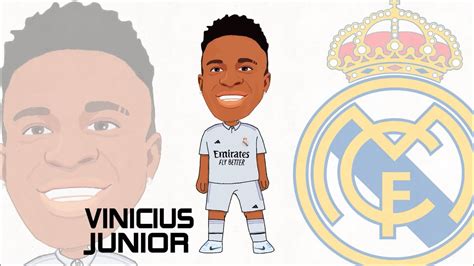 How to draw Vinicius Junior - Football Toon 's - YouTube